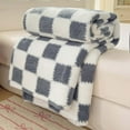 thumbnail image 1 of AZXY 40x60 Bed Blankets Clearance Under $25,Throw Blankets On Sale,Plaid Throw Blanket,Fleece Fuzzy Large Plush Blanket Full Blue, 1 of 8
