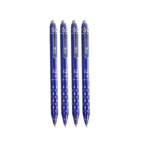 AZXY 4PCS Erasable Gel Pen Set, Clickable Retractable Writing Pens, Ergonomic Non-slip Writing Tools for Office, Daily Use & Back to Study, Blue Shell