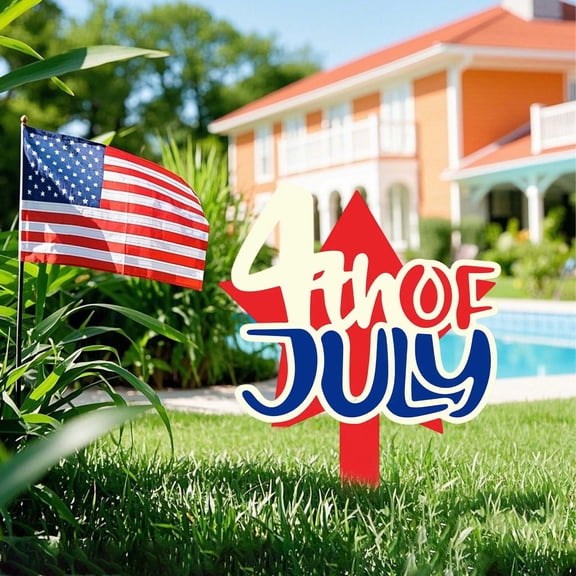 AZXY 4th of July Decorations,Patriotic Outdoor Decor,United States American Flag,Independence Day Flag Ground Insert Decorative Crafts Garden Garden Plug-In Decorative