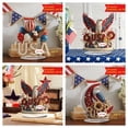 thumbnail image 1 of AZXY 4th of July Decorations, Patriotic USA Eagle 2D Acrylic Tabletop Ornament, Independence Day Sunflower Floral Design Sign, Red White Blue Freestanding Decor, Holiday Party Centerpiece for Home, 1 of 5