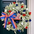 thumbnail image 1 of AZXY 4th of July Wreaths for Doors,Patriotic Wreath,Red White and Blue American Flag Independence Day Wreaths,Fourth of July Memorial Day Decorations Hanging, 1 of 9