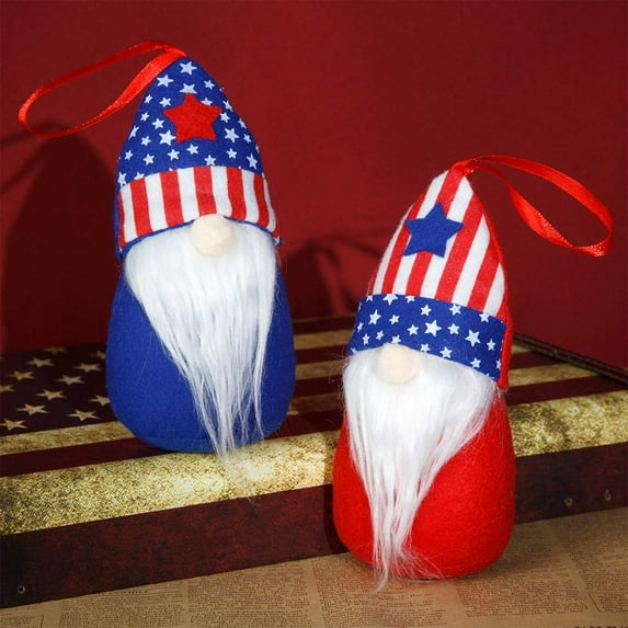 AZXY 4th of July Decorations,Patriotic Ornaments,Independence Day Day Rudolph Faceless Dwarf Pendant Ornaments Holiday Decoration Pendant