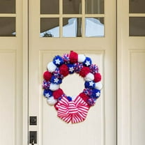 AZXY 4th of July Wreath,Patriotic Wreath,Independence Day Wreaths,Memorial Day Decorations