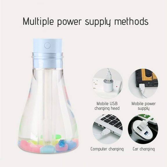 AZXY 500ml Baby Humidifier for Room,Humidifiers for Bedroom Home Desk Kids Car Plants,Vaporizers and Humidifiers with Light,Quiet Travel Portable Small Humidifier for Room Under $25.00
