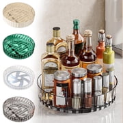 AZXY 8.3" Clear Lazy Susan Turntable Organizer for Kitchen Cabinets, 360 Rotating Spice Rack Turntable for Table Top Pantry Medicine Organization Spices, Shatterproof Plastic, Smooth, Quiet Rotation