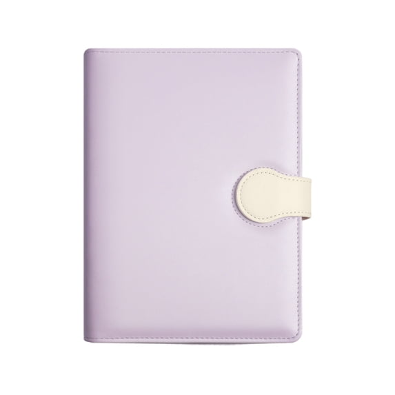 AZXY A5 Steno Notebook, General Purpose Notepad Notebook, Contrast Color Magnetic Snap Hard Cover For Back To Study, Commute, Business, Purple