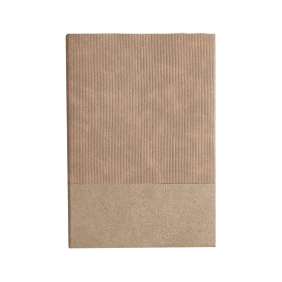 AZXY A5 Two-Tone Textured Calendar Notebook, Multi-Purpose Lined Arrangement Notebook, Stripe Embossed Hard Cover for Back to Study, Daily, Business, Khaki
