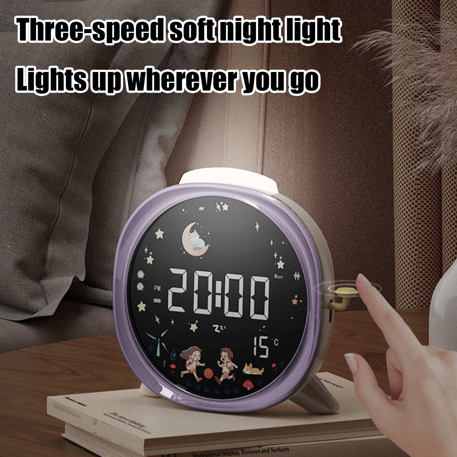 AZXY Alarm Clock,Digital Clocks for Bedrooms,Smart Alarm Clocks,Deep ...