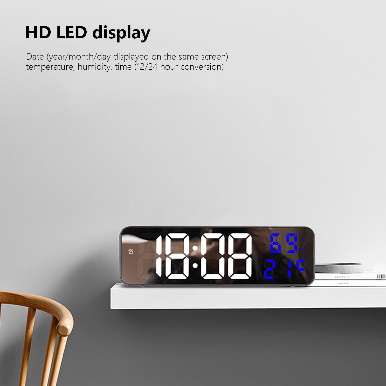 AZXY Alarm Clock,Digital Clocks for Bedrooms,Tabletop and Wall Clocks ...