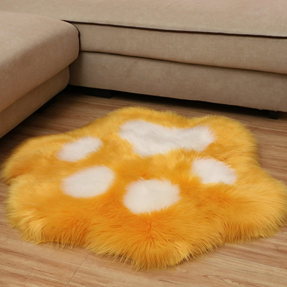 AZXY Area Rugs for Living Room,Bedroom Rugs Clearance,Indoor Outdoor Carpet Shag,Decorative Large High Pile Cute Plush Floor Area Rug Washable Non Slip for Adults Kids Yellow