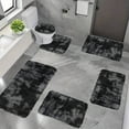 thumbnail image 1 of AZXY Bath Mat Set 6 Piece,Bathroom Rug Sets Clearance,Bathroom Mats 6 Piece Set,Black Plush Soft Non Slip Washable Bath Rug Sets Under $25, 1 of 7
