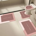 thumbnail image 1 of AZXY Bathroom Rug Set 4 Pc,Bath Rugs and Mat Sets Clearance,Pink Non Slip Washable Quick Dry Absorbent Bath Mats for Bathroom Floor,Bathroom Rug Sets with Toilet Cover, 1 of 8