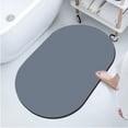 thumbnail image 1 of AZXY Bathroom Rugs Clearance,Diatomite Stone Bath Mat,Non Slip Bath Mat,Washable Large Black Bathroom Rug Blue Round, 1 of 8