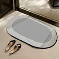 thumbnail image 1 of AZXY Bathroom Rugs and Mats,Bathroom Rugs Clearance,Gray Bath Mat,Washable Quick Dry Absorbent Non Slip Diatomite Stone Bath Mat, 1 of 6