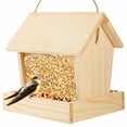 thumbnail image 1 of AZXY Bird Feeders Outdoor,Hopper Feeders,Wooden Automatic Birdfeeder Hanging,Bird Houses and Feeders Clearance, 1 of 5