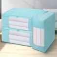 thumbnail image 1 of AZXY Blanket Storage Containers,Storage Bags for Clothes with Zipper,Closet Organizer Bins Fabric Folding,Stackable Blanket Containers for Large Blankets Bedding Quilt Clearance, 1 of 8