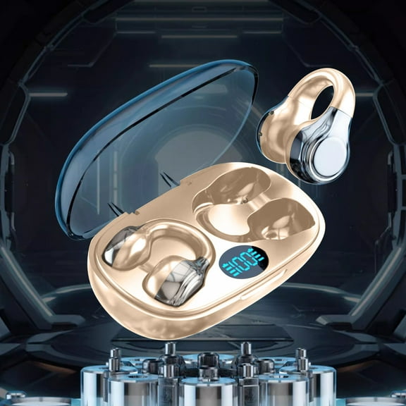 AZXY Bluetooth Earbuds Noise Cancelling,True Wireless Earbuds with Charging Case,Long Battery Life Open Ear Clip Headphones with Mic for Sleep Sports Running Cheap,Birthday Back To School Gifts