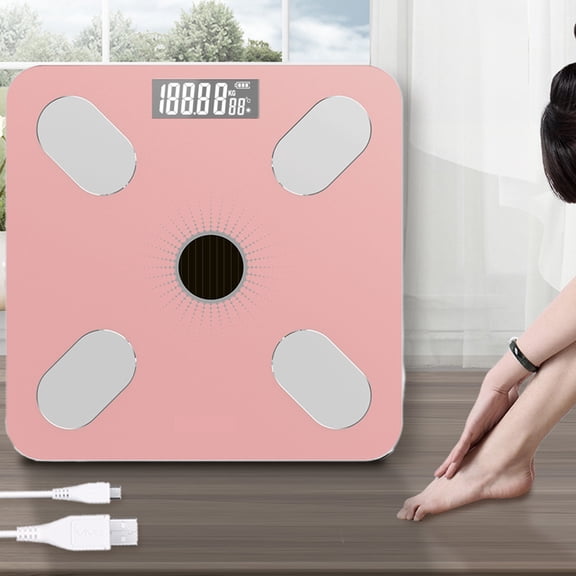 AZXY Body Fat Scale,Body Composition Scales,Bluetooth Smart Scales Digital Weight and Body Fat 500lbs,Body Scale with Bluetooth Clearance,Pink