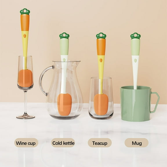 AZXY Bottle Brushes for Cleaning,Bottle Scrub Brushes,Bottle Brush Cleaner Long Handle,Crevice Cleaning Brush Set for Cups, Grout & Tight Spaces