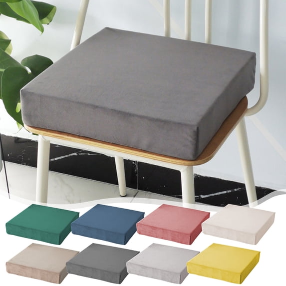 AZXY Chair Cushions Thickened Upholstered Seat Pad, 16 Inch Soft Foam Cushion for Dining Kitchen Office Patio, Outdoor Chair Pad for Rocking Adirondack Chaise Lounge Balcony Tatami Floor, Coffee