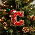 thumbnail image 1 of AZXY Christmas Letter Ornament, Acrylic Hanging Pendant Xmas Alphabet for Christmas Initial Ornament, Christmas Tree Decoration Hanging Pendant Xmas Gifts for Family (C), 1 of 7
