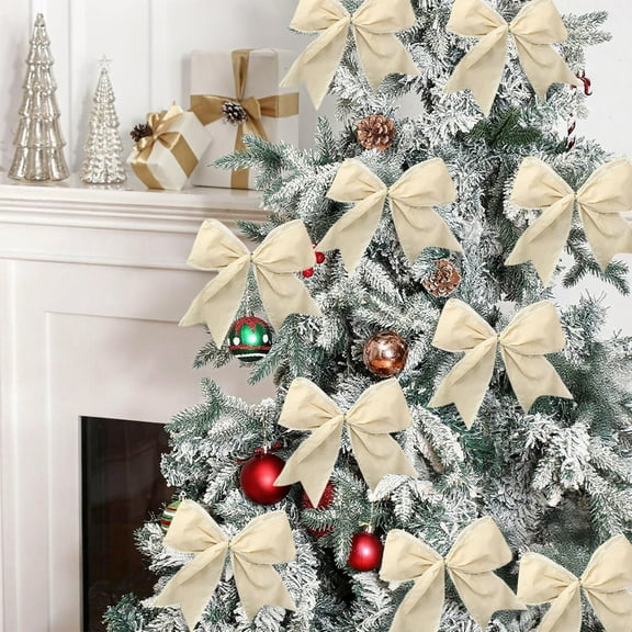 AZXY Christmas Bow, Bow, Christmas Ribbon Decor, Gift Wrapping, Holiday Decorations, Festive Home Decor 4PCS for Christmas.