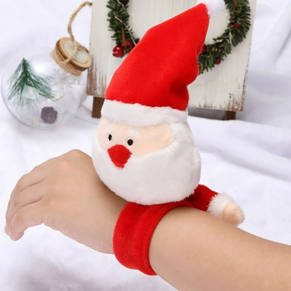 AZXY Christmas Bracelet Cute Plush Doll,Santa Claus Toys for Kids,Ingenious Clapping Circle Christmas Gifts Under $10