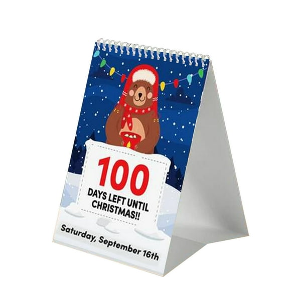 AZXY Christmas Desk Calendar 2024 100 Days Countdown Calendar Desktop Advent Calendar For Home Office Decor Clearance