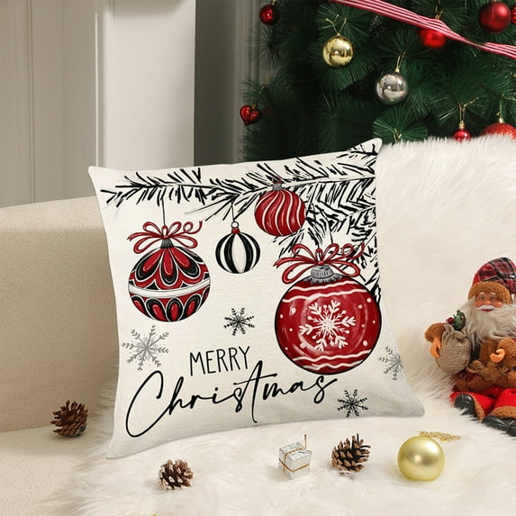 sruoe Christmas Pillow Cover, Pillow Cover, Christmas Pillow Case, Outdoor Christmas Pillow Cover, 17*17inch Christmas Pillow Sham for Christmas decoration.