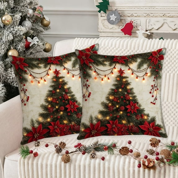 sruoe Christmas Pillow Cover, Pillow Cover, Christmas Pillow Case, Outdoor Christmas Pillow Cover, Christmas Pillow Sham for Christmas decoration.
