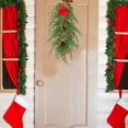 thumbnail image 1 of AZXY Christmas Swags and Wreaths,Teardrop Wreaths for Front Door,Stairway Swags for Christmas,Home Hanging Wall Decor Garland, 1 of 9