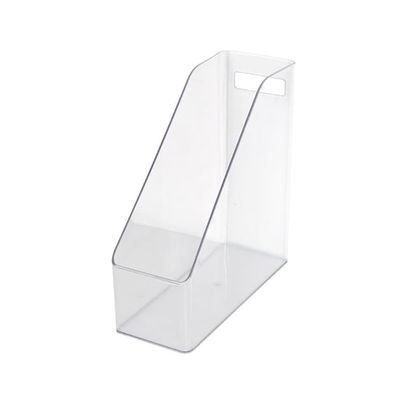 AZXY Clear Thickened Vertical Desktop Organizer, Large Capacity File Folder Storage Bin For Office Home Dorm Document Book Notebook Stationery Supplies Arranging, Clear
