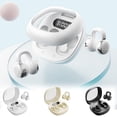 thumbnail image 1 of AZXY Clip-On Open-Ear Bluetooth Earbuds, LED Digital Display, Long Battery Life, Comfortable Wear, High-Fidelity Sound, Portable for Sports, Commute, Khaki, 1 of 7