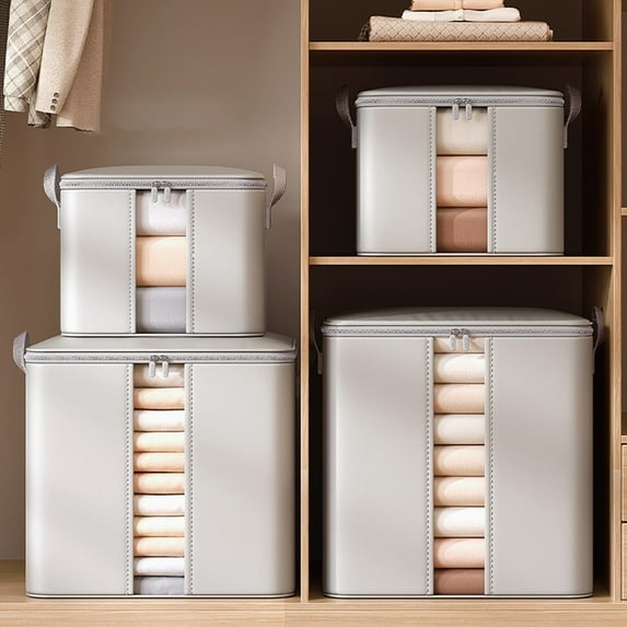 AZXY Clothes Storage Containers Clearance,Blanket Organizers and Storage,Closet Organizer Bins,Foldable Clear Heavy Duty Large Blanket Bags with Zipper