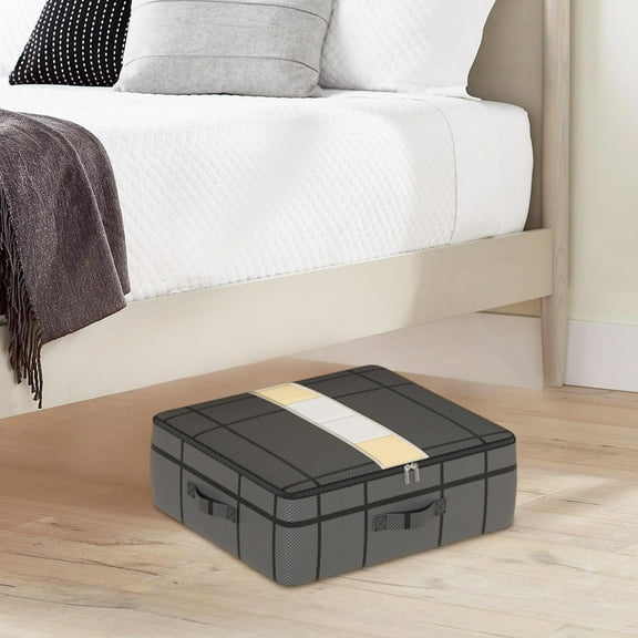 AZXY Clothes Storage Containers Clearance,Blanket Organizers and Storage,Closet Organizer Bins,Stackable Clear Heavy Duty Largeclothing Storage Under Bed with Zipper