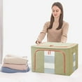 thumbnail image 1 of AZXY Clothes Storage Containers Clearance,Clothes Storage Box for Home,Closet Organizer Bins,Stackable Clear Heavy Duty Large Blanket Bags with Zipper, 1 of 6