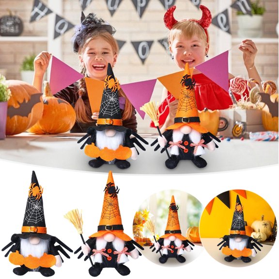 AZXY CobwebSpider Faceless Doll Halloween Gnome Decor Gnome Figurine For Halloween
