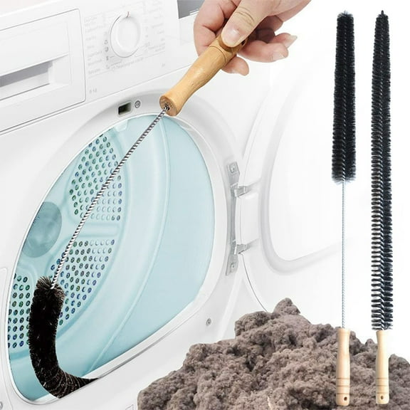 AZXY Coil Brush,Scrub Brushes for Cleaning,Cleaning Brushes for Household Use,Coil Brush for Refrigerator Washing Machine,Washing Machine Cleaning Brush, Dryer Pipe Brush, Cleaning Brush A Black