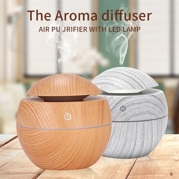 AZXY Cool Mist Humidifiers for Home,Evaporative Humidifiers for Large Room,Small Humidifier for Plants Home Quiet,Wood Air Humidifier for Bedroom Car with Light Under $20