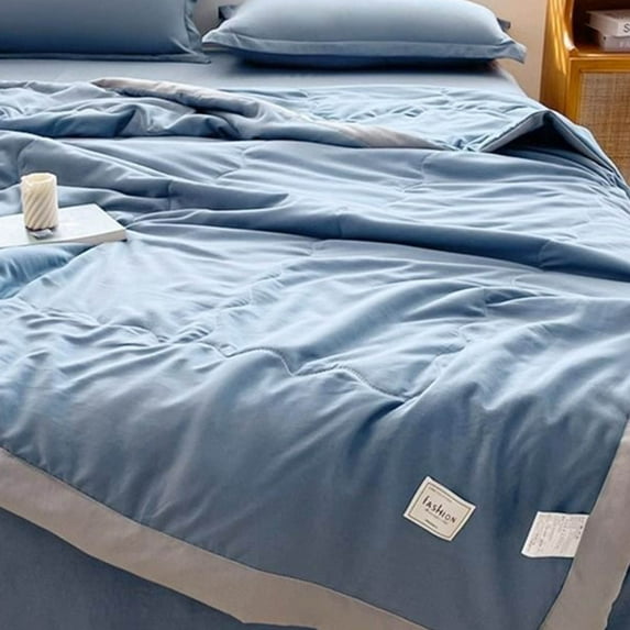 AZXY Cooling Blanket,Summer Comforter,Non-Standard Washable Breathable Lightweight Quilt,Cooling Blanket for Hot Sleepers Beds,Blue Non-Standard(110x150cm)