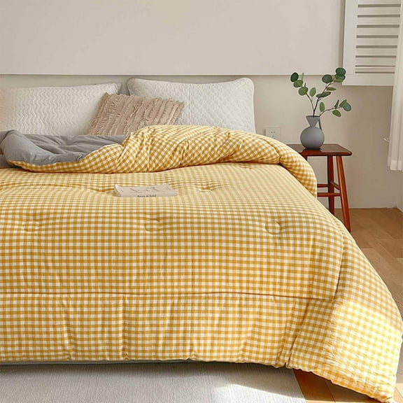 AZXY Cooling Blanket,Summer Comforter Queen,Lightweight Quilt,Cooling Blanket for Hot Sleepers Beds,Yellow Queen