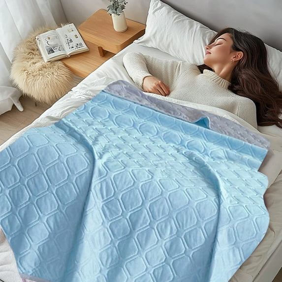 AZXY Cooling Comforter,Summer Blankets for Beds,Crib/Toddler Bed Breathable Cooling Blankets for Summer,Summer Comforter Lightweight,Blue Crib/Toddler Bed