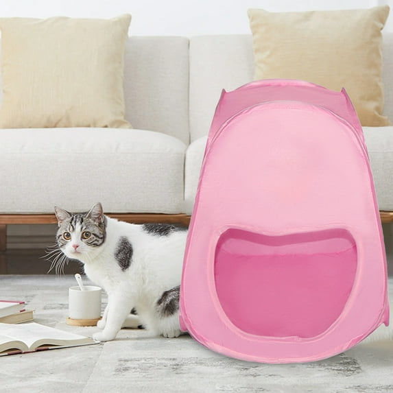 AZXY Covered Cat Bed Cave,Small Cat Bed Cave Clearance,Washable Chew Proof Comfort Dog Beds Small,Warm Pet Bed for Sleeping Indoor On Clearance Pink