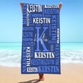 thumbnail image 1 of AZXY Custom Letter Print Microfiber Beach Towel, Oversized Soft Absorbent Quick-Drying Sand-Resistant Towel for Beach, Pool and Camping, 1 of 6