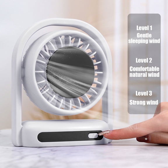 AZXY Desk Fan,Table Fan,Desktop Fans for Home,Desk Fans Under $15.00,Rechargeable 3 Speed Small Quiet Personal Tabletop Fans for Bedroom