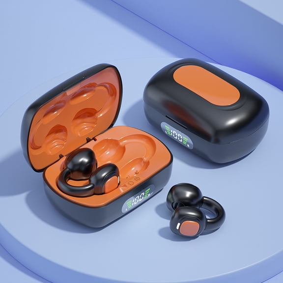 AZXY Earbuds Wireless Bluetooth,Bluetooth Earbuds Noise Cancelling Waterproof,Open Ear Clip Headphones with Charging Case,Long Battery Life True Sports Ear Buds for Running Cycling