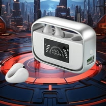 AZXY Earbuds Wireless Bluetooth,Bluetooth Earbuds Noise Cancelling Waterproof,Open Ear Clip Headphones with Charging Case,Long Battery Life True Wireless Earbuds for Sports Travel Running Cycling