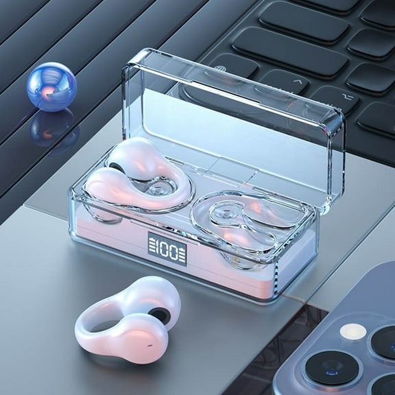 AZXY Earbuds Wireless Bluetooth,True Wireless Earbuds,Ear Clip Headphones,Sports Ear Buds Noise Cancelling