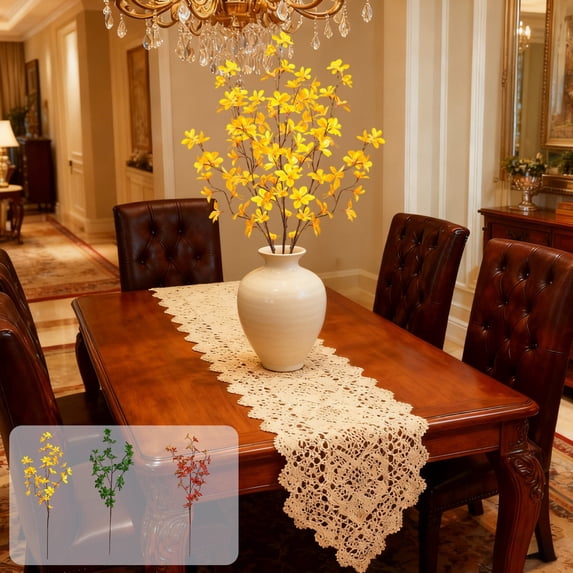 AZXY Easter Decorations 36" Green Leaf Floral Picks, Tall Artificial Single Stem Flowering Branches for Home Decor, Spring Table Centerpieces, Vase Displays & Wreath Making