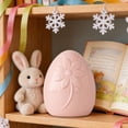 thumbnail image 1 of AZXY Easter Decorations, 4.4" Pink Ceramic Easter Egg Figurine with Embossed Flower, Tabletop Decor for Home Office Indoor Party, Festive Holiday Gift for Kids & Spring Decor, 1 of 6